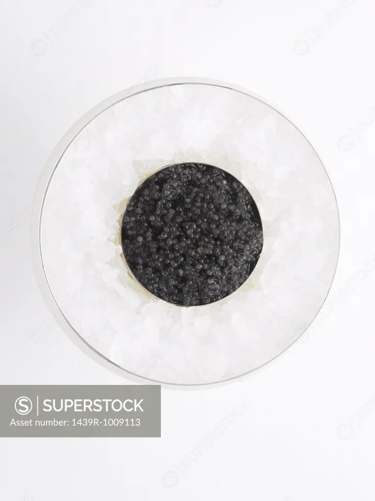 Caviar on crushed ice