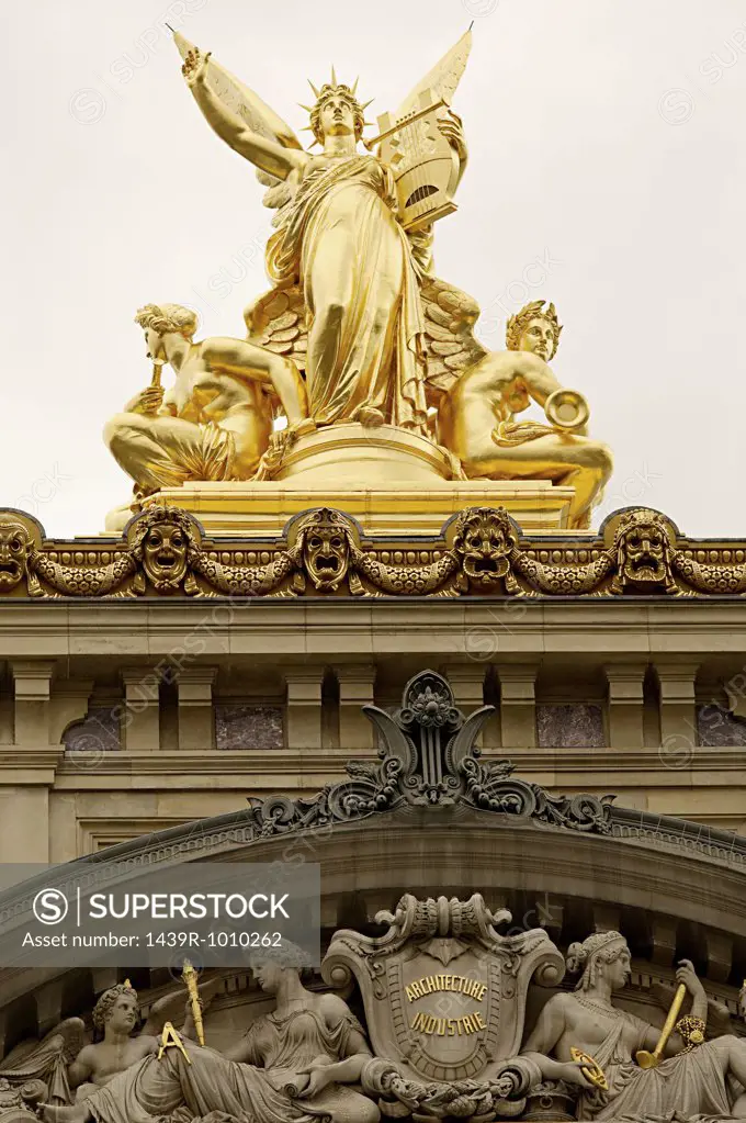 Sculpture on the opera garnier paris