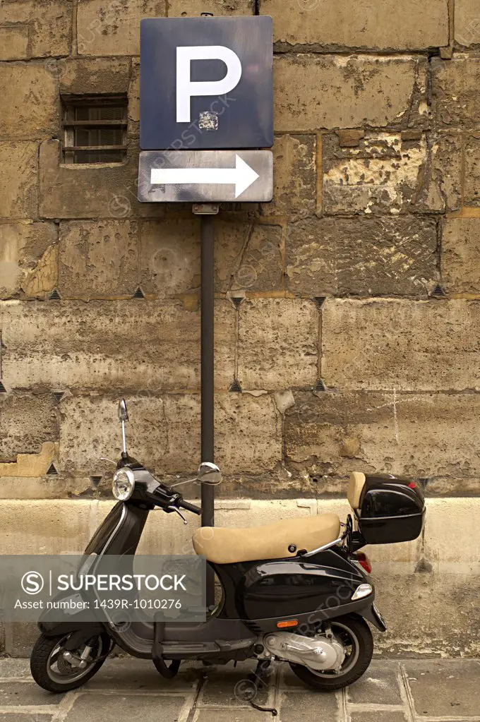 Moped on a paris street