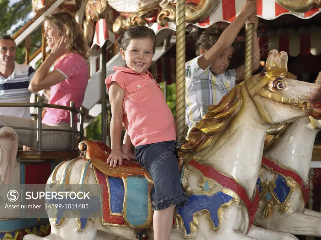 Kids on a carousel