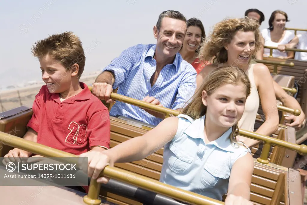 Family on a rollercoaster