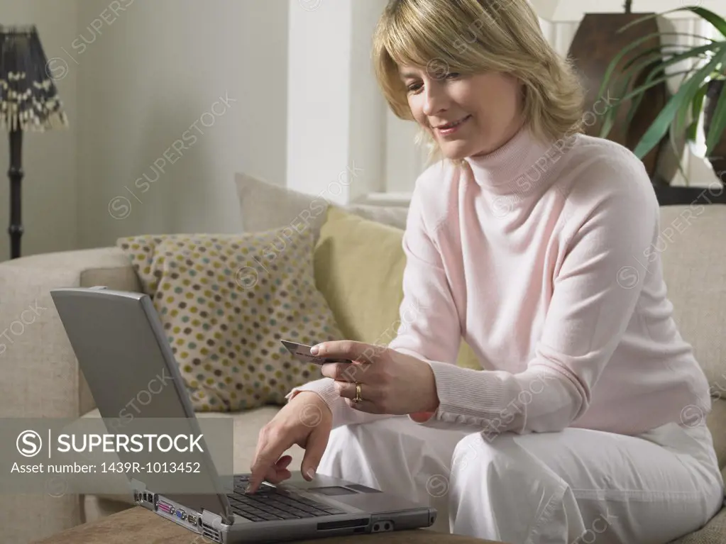 Woman shopping on the internet