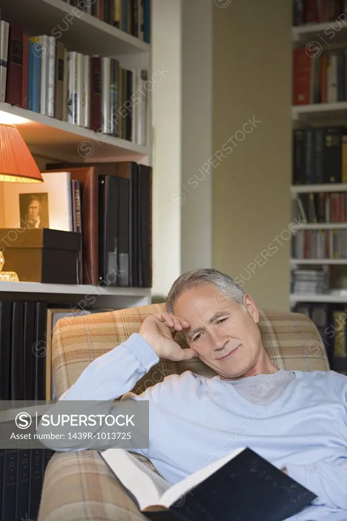 Man reading a book