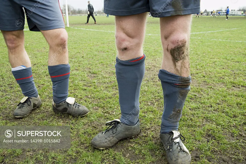 Legs of footballers