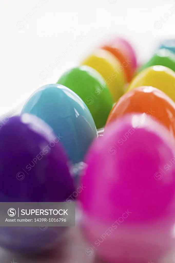 Plastic colourful eggs