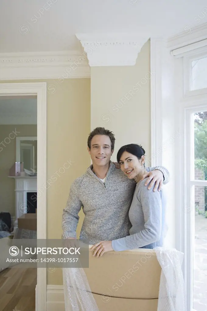 Couple in new house