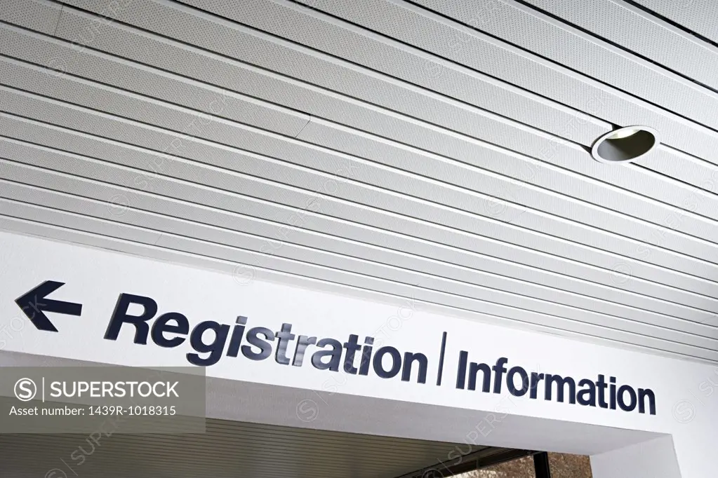 Registration and information sign