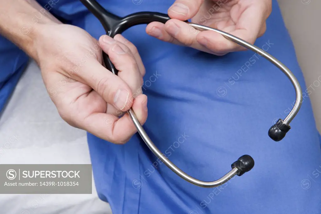 Doctor holding a stethoscope