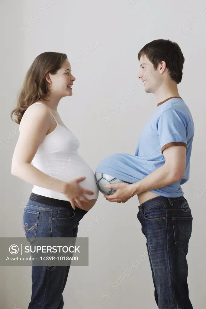 Pregnant woman and partner