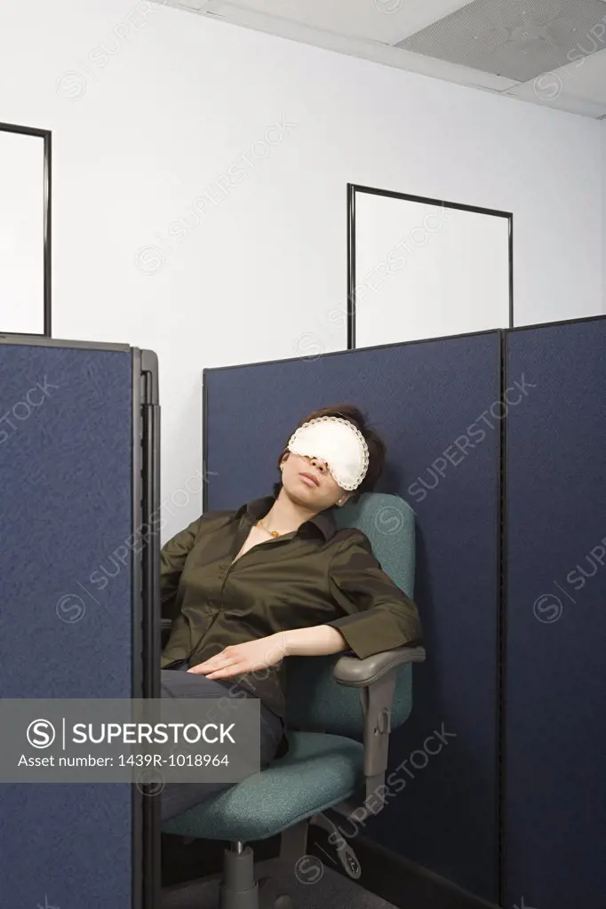 Businesswoman sleeping