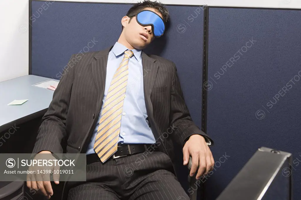 Businessman sleeping