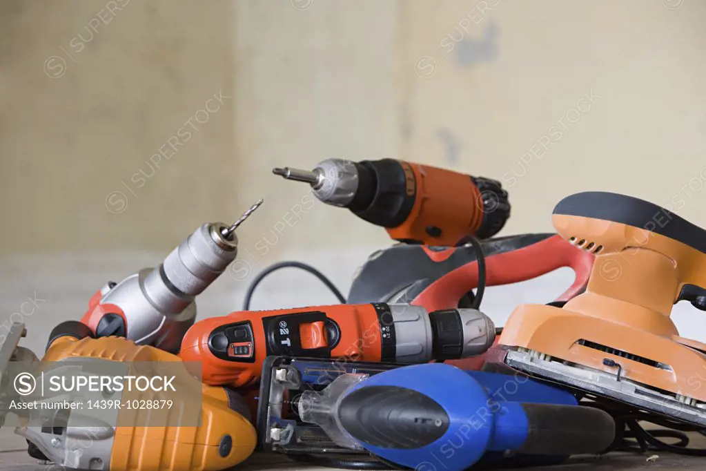 Pile of power tools