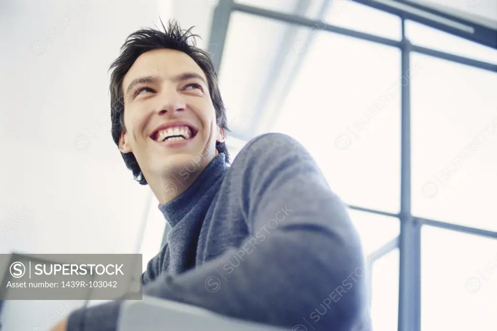 Portrait of a laughing businessman