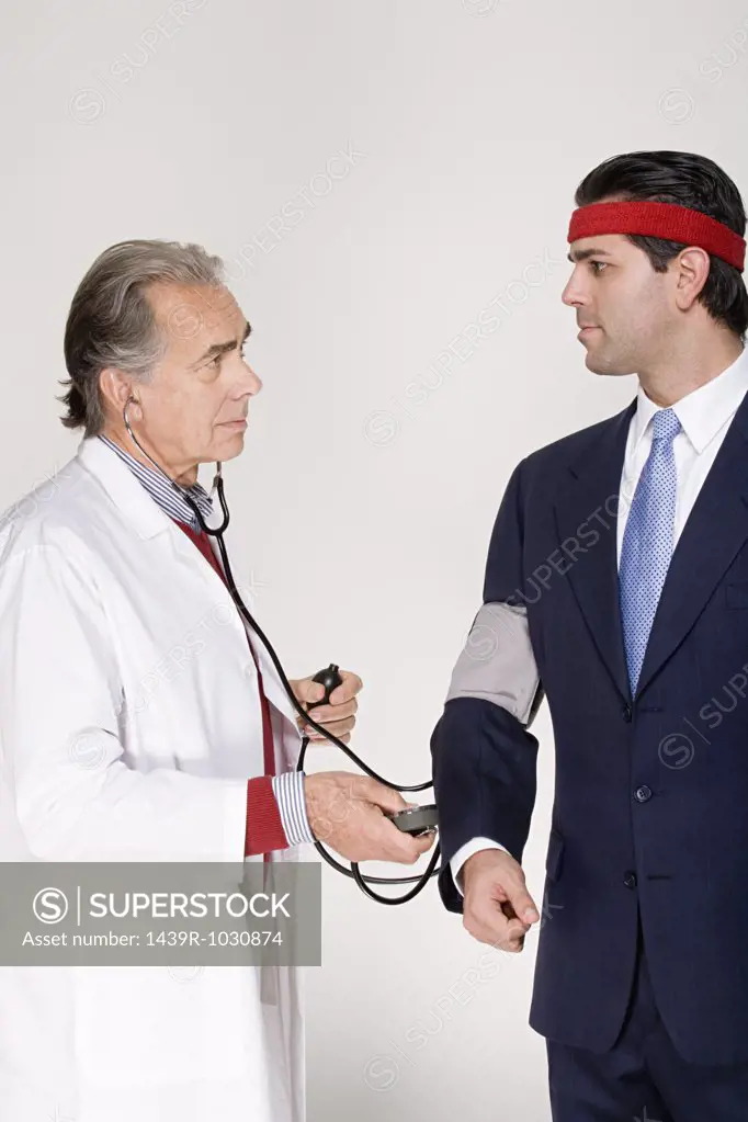 Businessman having a medical