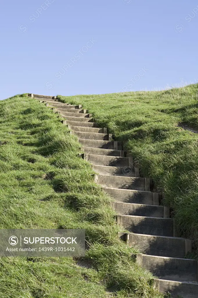 Steps up a hill