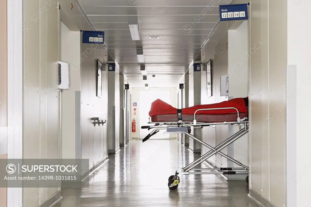 Patient left in a hospital corridor