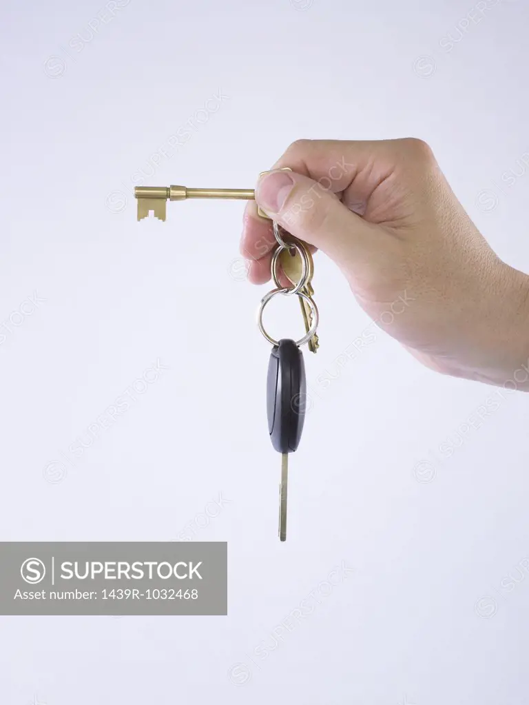 Person with keys