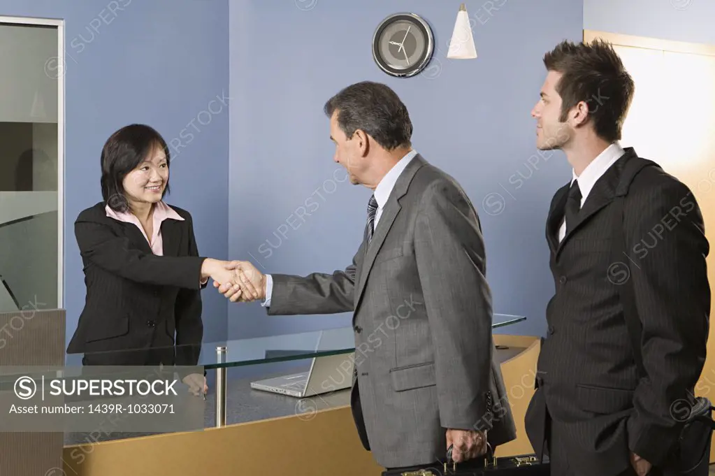 Businesspeople greeting