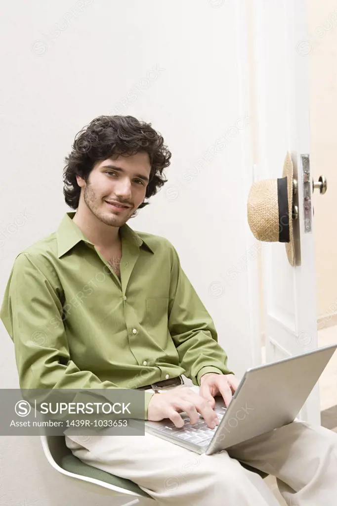 Man working on laptop