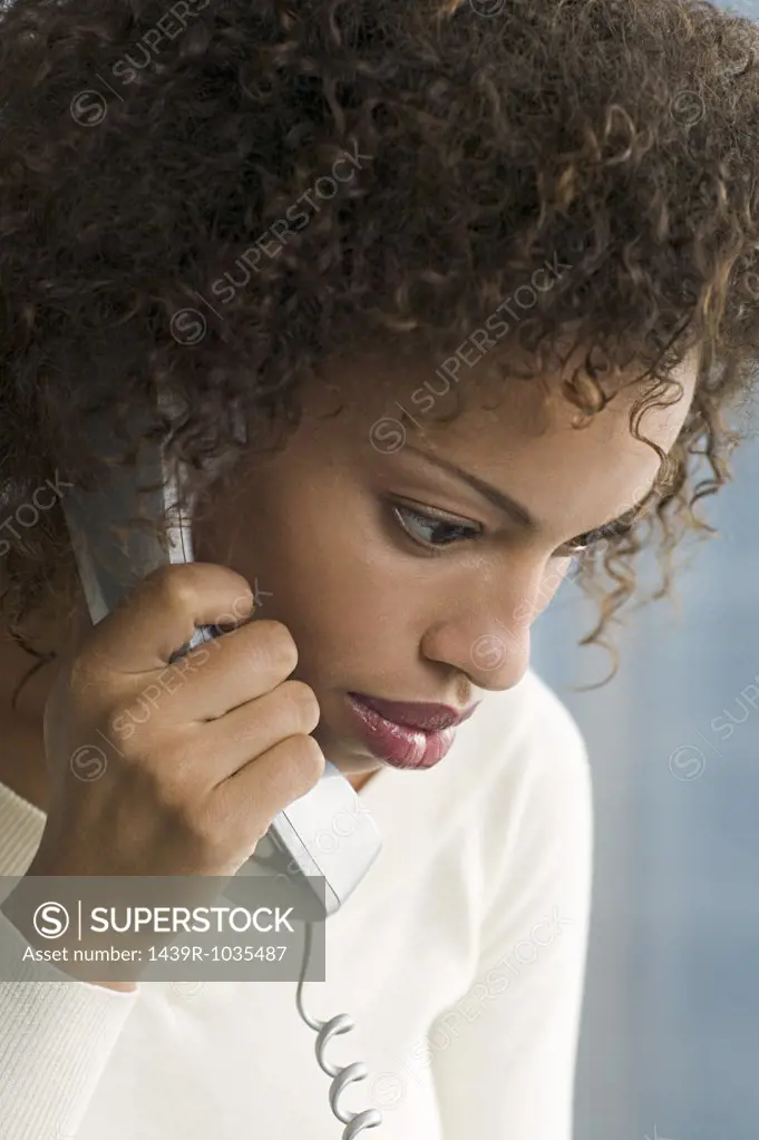 Woman on telephone