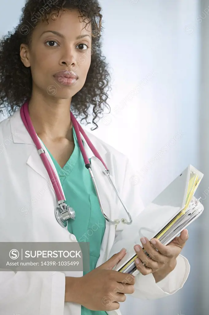 Doctor with folders