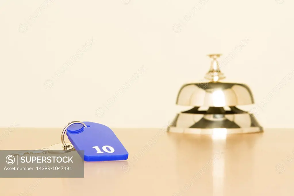 Key and counter bell at hotel