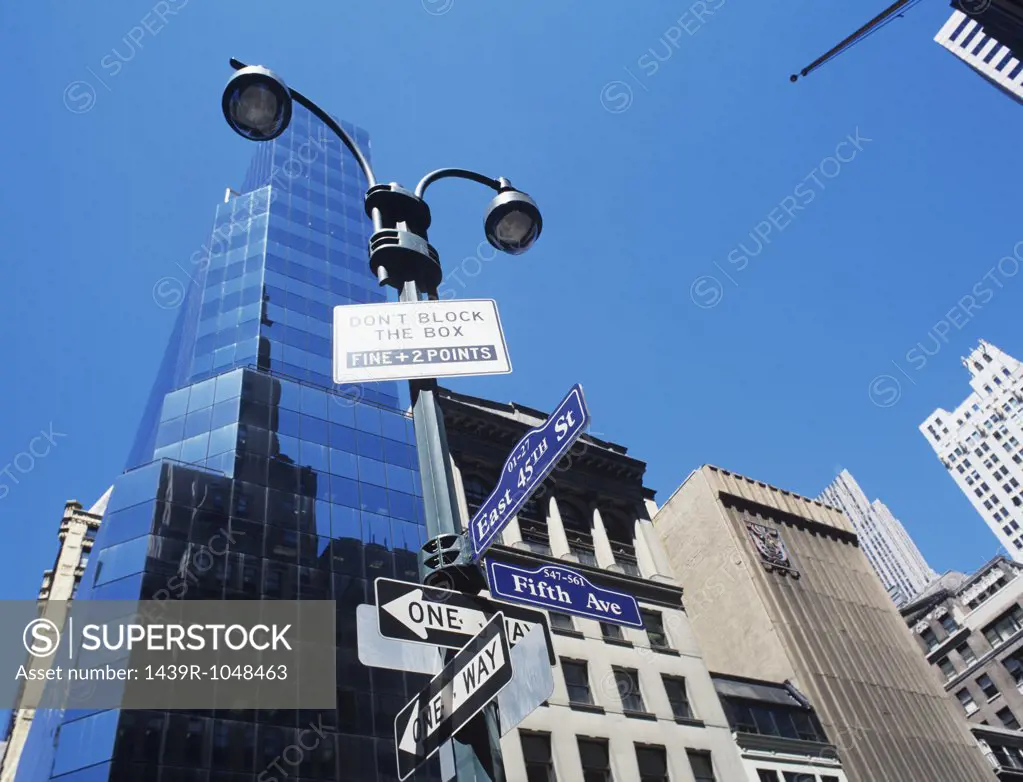Signpost in new york
