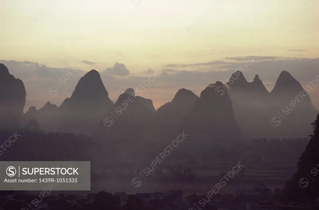 Mountains in the yangshou county