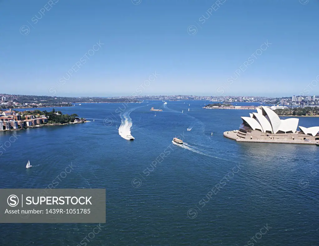 Sydney harbour and opera house