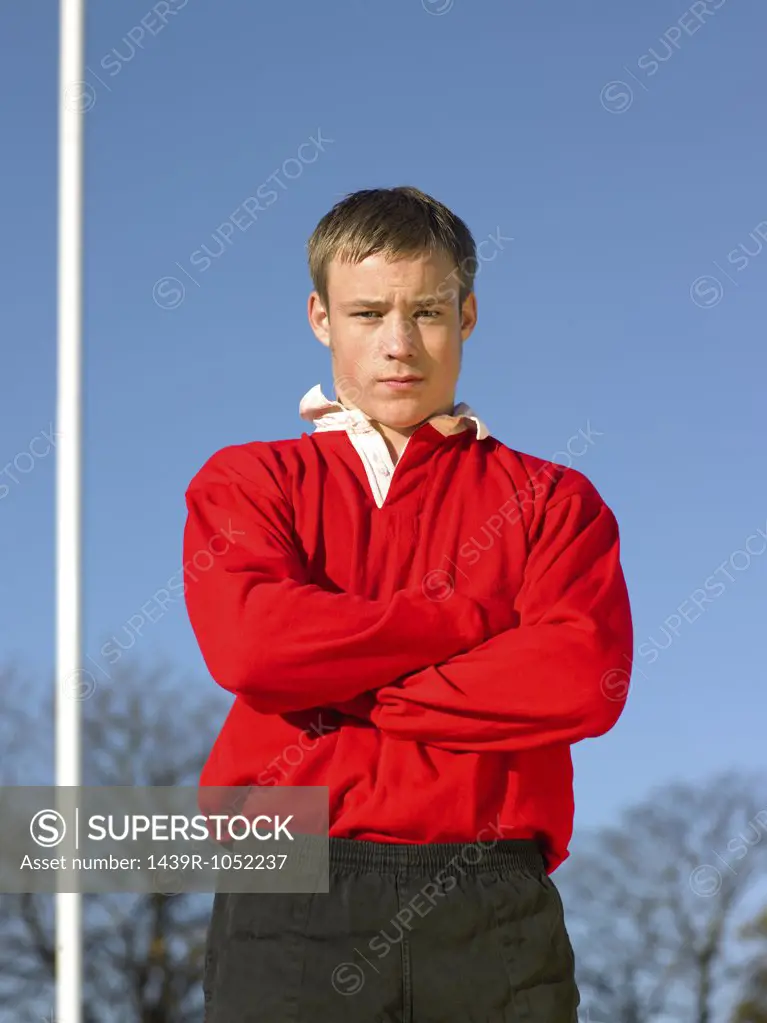Portrait of rugby player