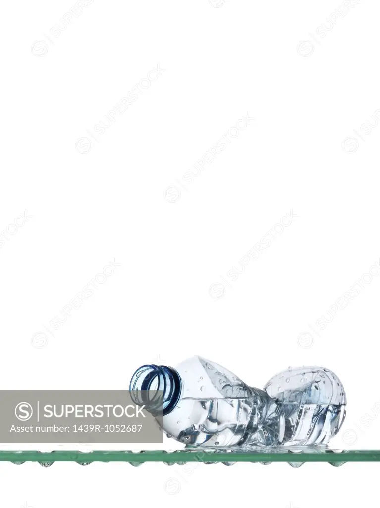 Crushed water bottle