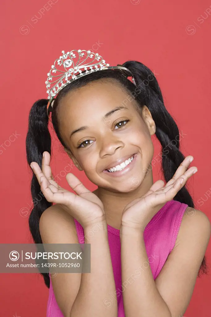 Girl wearing a tiara