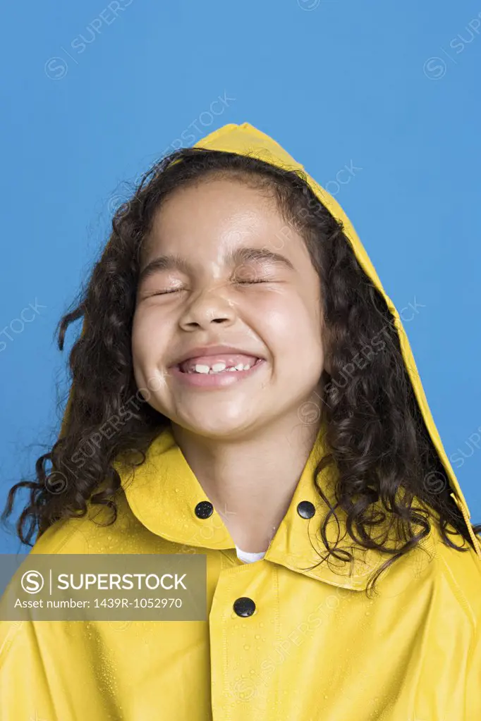 Girl in a raincoat