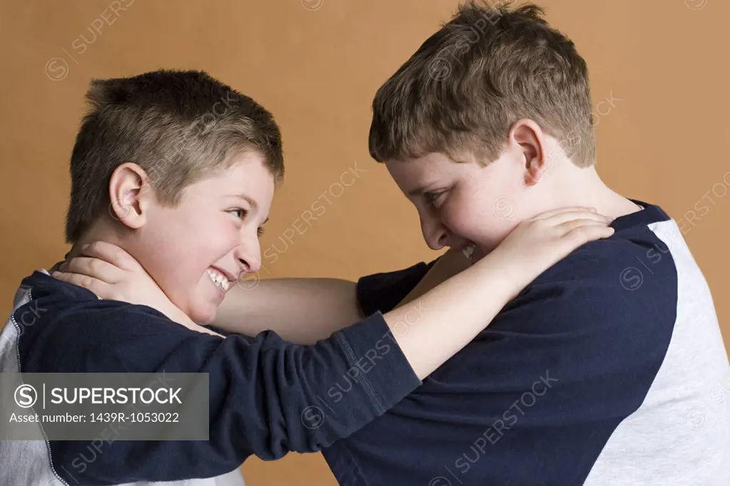 Boys strangling eachother