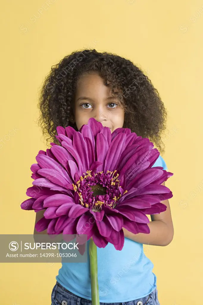 Girl with a big flower