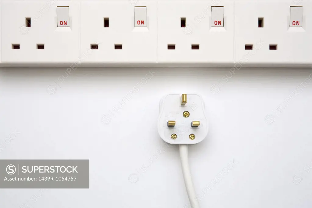 A plug and extension cord