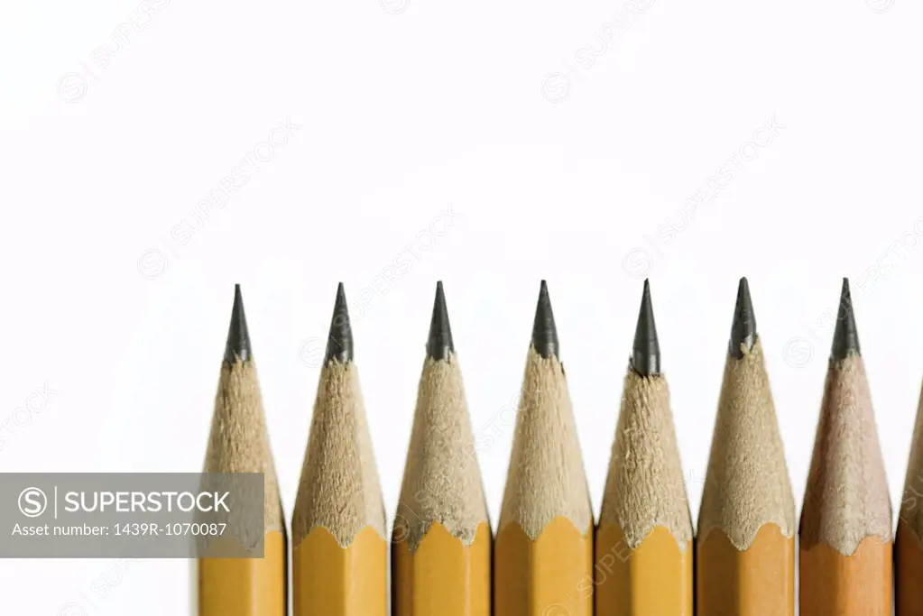 Pencils in a row