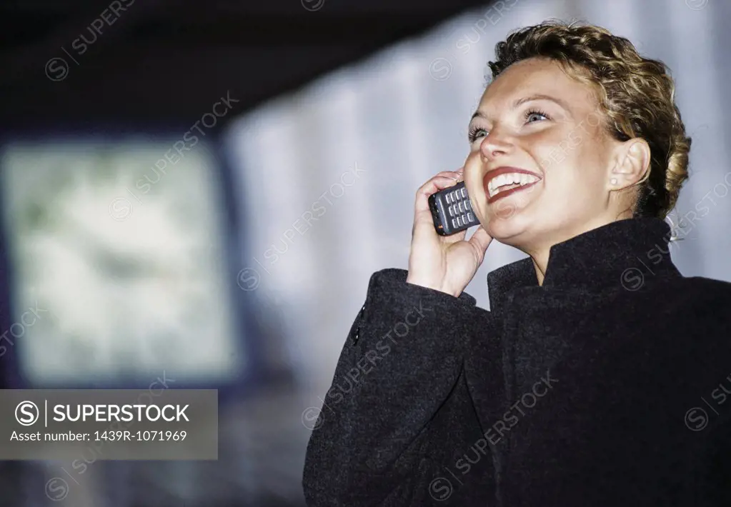 Business woman on phone