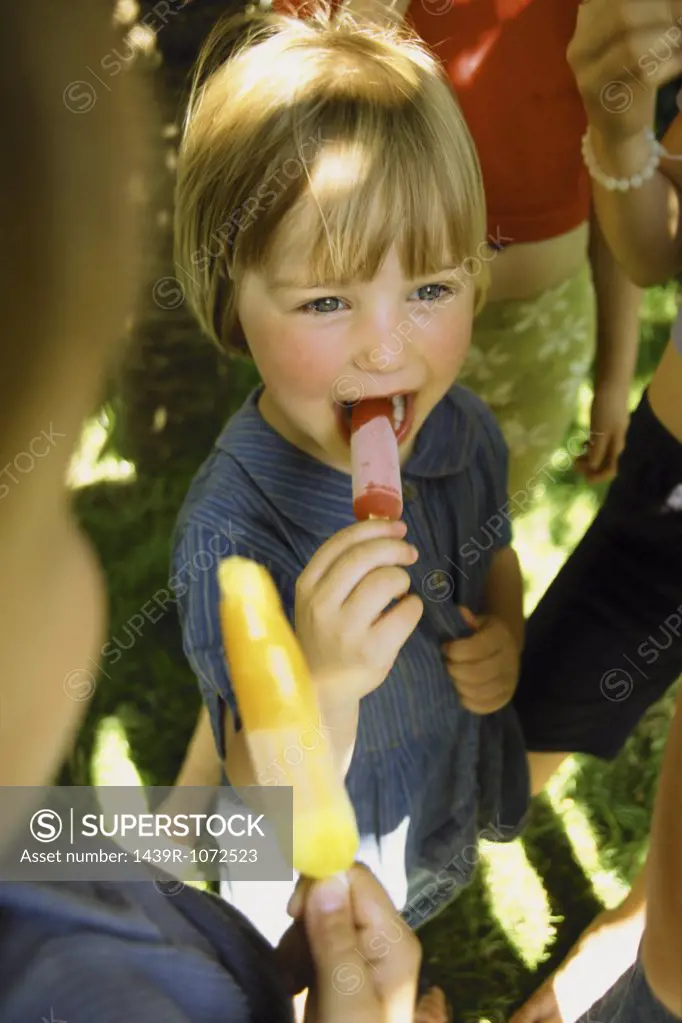 Girl with ice lolly