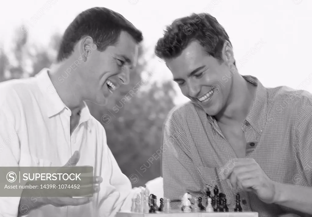 Men playing chess