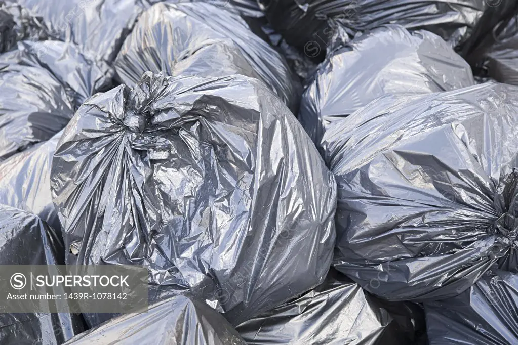 Stack of rubbish bags