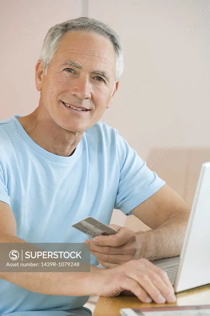 A man buying online