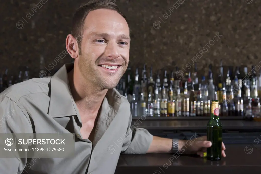 Man sitting in a bar