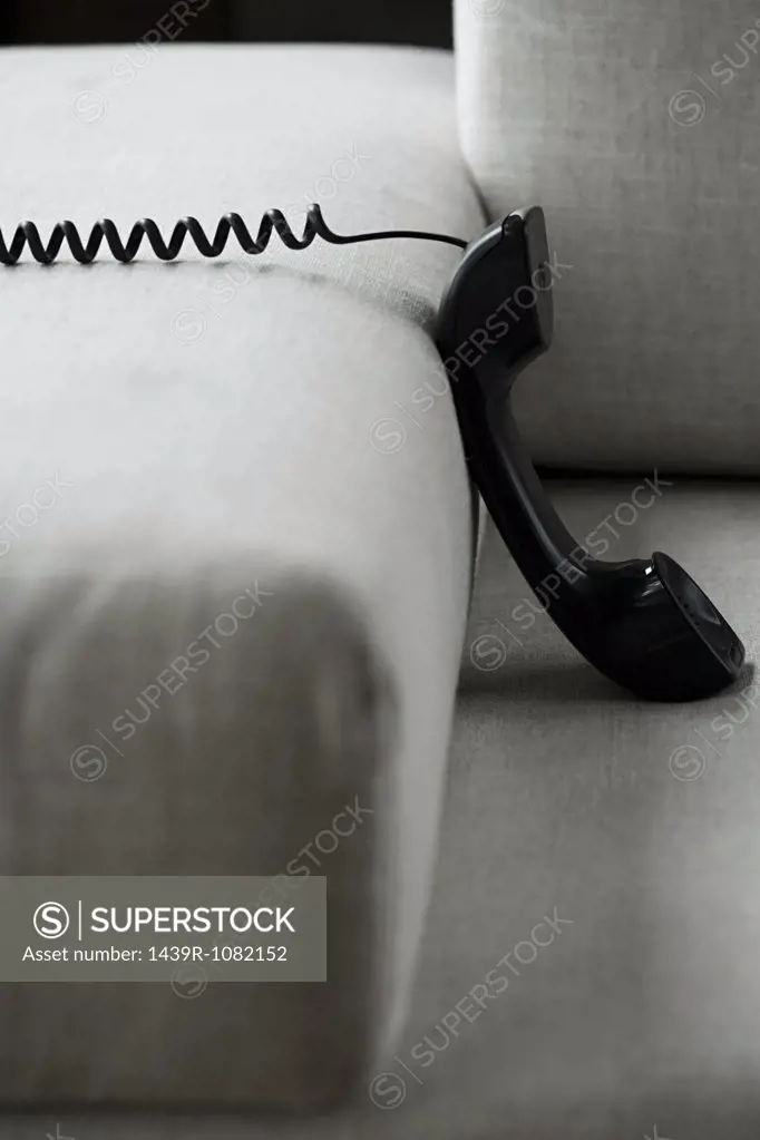 Telephone and a sofa