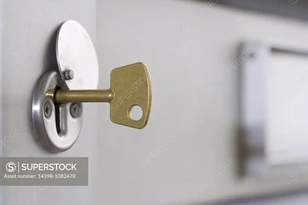 A key in a lock
