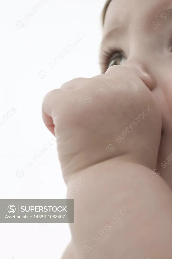 Baby sucking thumb