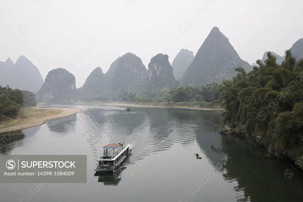 Boat on lijiang river