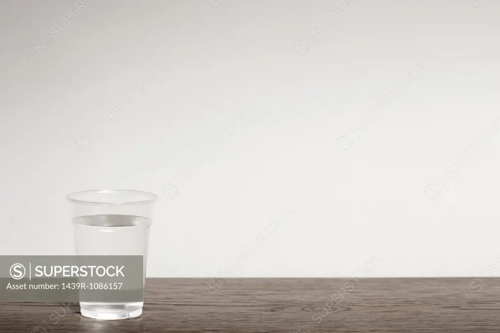Water in a plastic cup