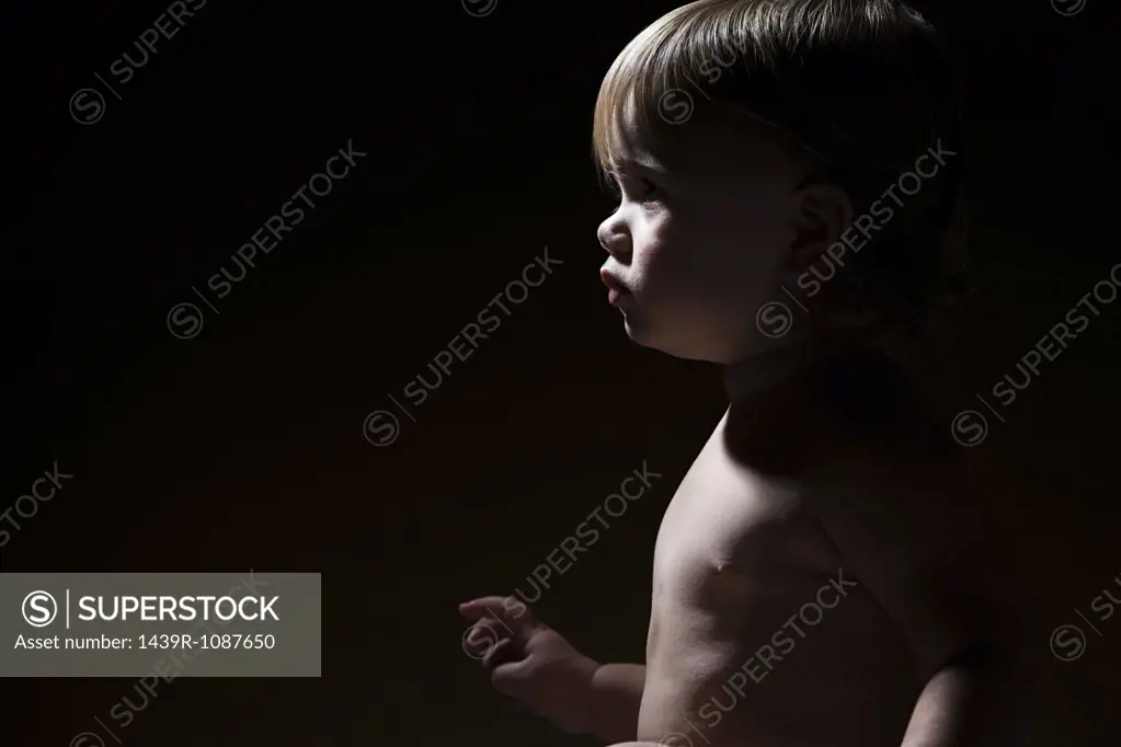 Profile of a baby girl