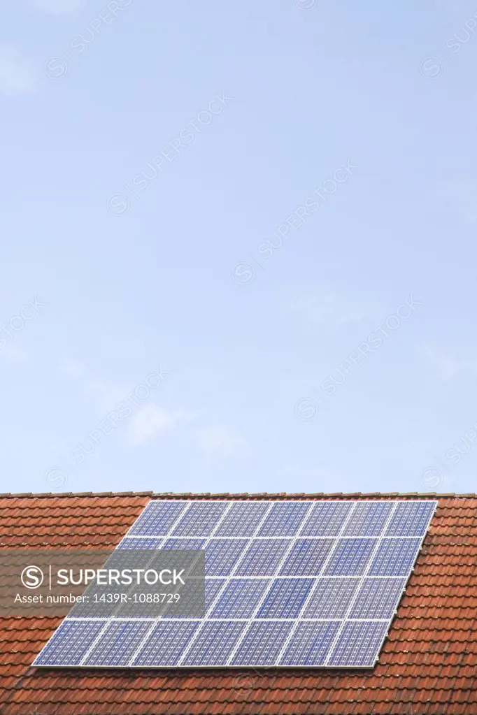 Solar panel on roof